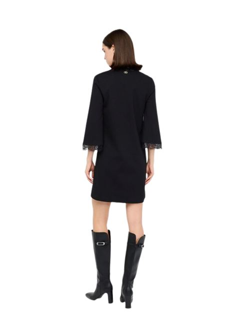 Abito corto con dettagli in pizzo NERO Liu Jo | MF5510J918922222